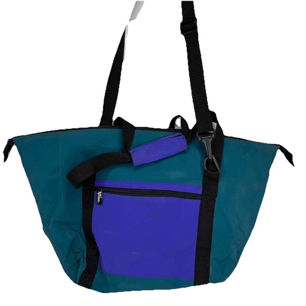 Vintage 1990's Original Koozie Cooler Bag Purple Green Retro Outdoor Festival